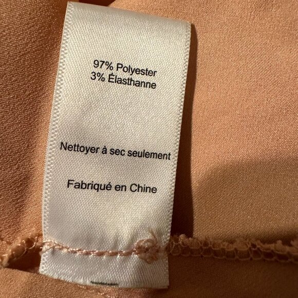 ASTR The Label Blush Satin Slip Dress with Criss Cross Back and Slit Size Medium - Picture 11 of 11